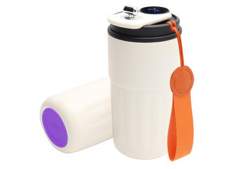 Термокружка Ashly To Go, белая/оранжевая/фиолетовая