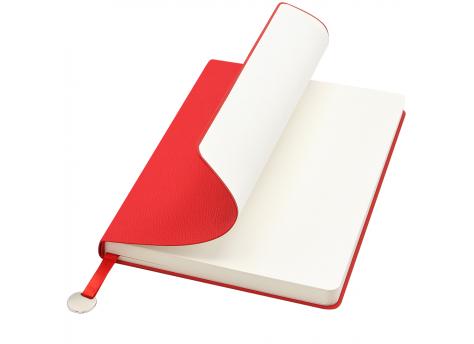 Блокнот A5 Officer в мягком переплёте с металлической биркой, красный