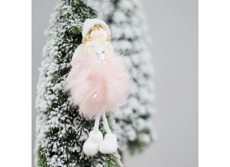 Новогоднее украшение рождественский ангел Брайтенс, розовый