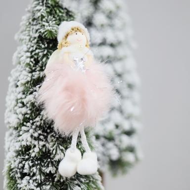 Новогоднее украшение рождественский ангел Брайтенс, розовый