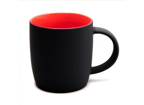 Кружка Spring, софт-тач, черно-красная