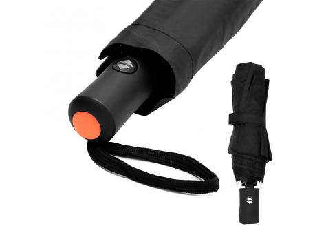 Автоматический противоштормовой зонт Vortex To Go, чёрный/оранжевый