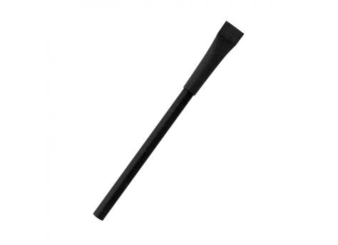 Ручка картонная Greta с колпачком, черная