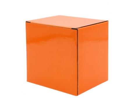 Коробка глянцевая для кружки Make me, оранжевая