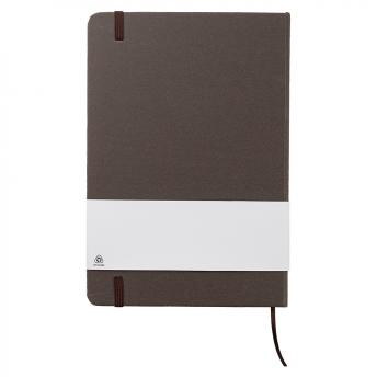 Блокнот из растительного сырья Tutti Frutti в твёрдом переплёте, кофейный