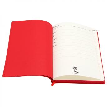 Ежедневник A5 недатированный Dante в мягком переплёте софт-тач, красный