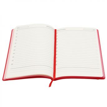 Ежедневник A5 недатированный Dante в мягком переплёте софт-тач, красный