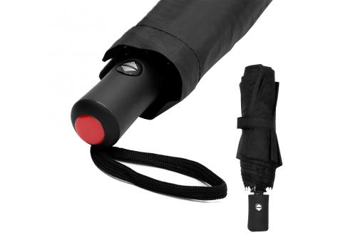 Автоматический противоштормовой зонт Vortex To Go, чёрный/красный