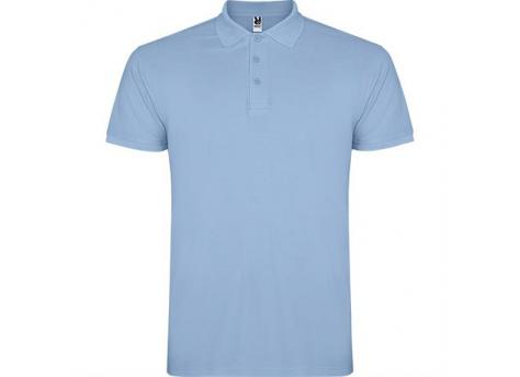 Футболка поло STAR мужская, НЕБЕСНО-ГОЛУБОЙ L