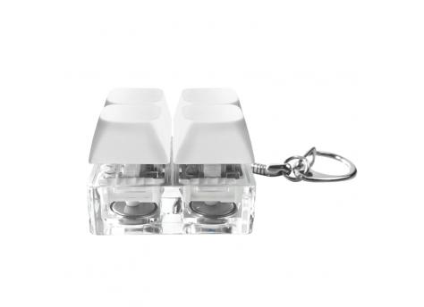 Брелок Press Anti Stress с LED подсветкой, белый