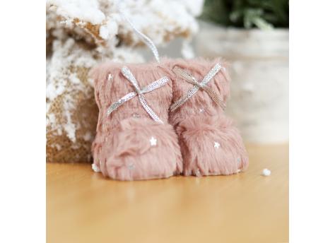Новогоднее украшение (валенки) Бутс,розовый