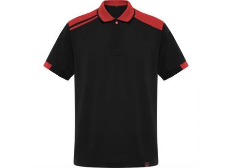 Футболка поло SAMURAI мужская, ЧЕРНЫЙ/КРАСНЫЙ 2XL