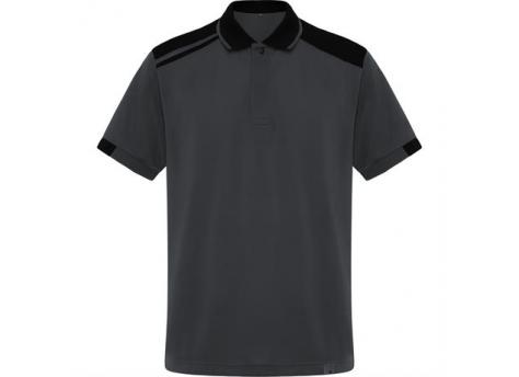 Футболка поло SAMURAI мужская, СВИНЦОВЫЙ/ЧЕРНЫЙ 3XL