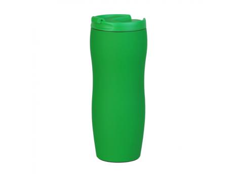 Термокружка с двойной стенкой Softoccino, зеленая-S