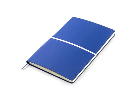 Ежедневник A5 недатированный Equator в мягком переплёте, синий с серебристым
