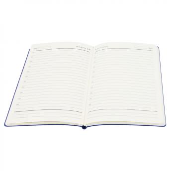 Ежедневник A5 недатированный Equator в мягком переплёте, синий с серебристым