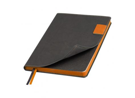 Ежедневник Flexy Freedom Latte А5, серый/оранжевый, недатированный, в гибкой обложке