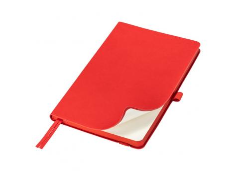 Ежедневник Flexy Line Linen А5, красный/красный, недатированный, в гибкой обложке, с резинкой и петлей для ручки