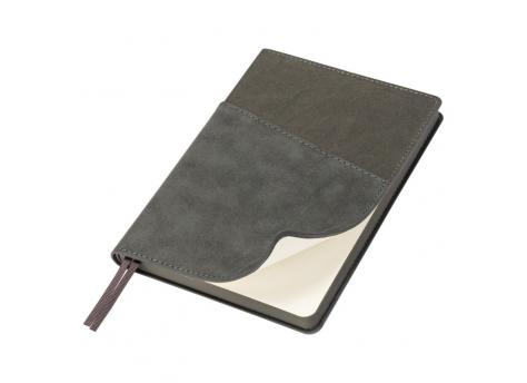 Ежедневник Flexy Smart Porta Nuba Latte A5, серый/темно-серый, недатированный, в гибкой обложке