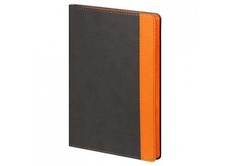 Ежедневник Flexy Viva Latte Daphne Color A5, серый/оранжевый, недатированный, в гибкой обложке