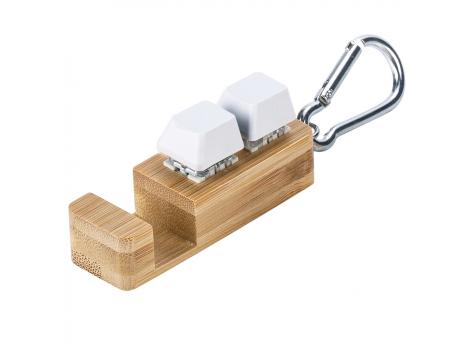 Подставка для телефона Press c анти-стресс клавишами и карабином, белый