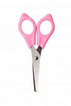 Ножницы и магнит со скрепками Bunny, розовые