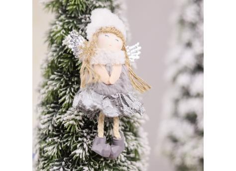 Новогоднее украшение рождественский ангел Свитс, серый