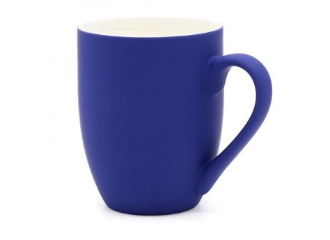 Кружка Elegante, софт-тач, 350мл, темно-синяя