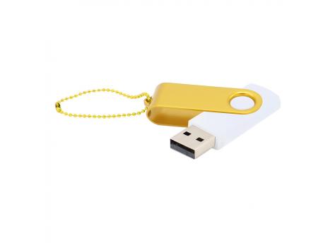 Флешка Designer To Go 2.0 USB 16Gb, белый/желтый