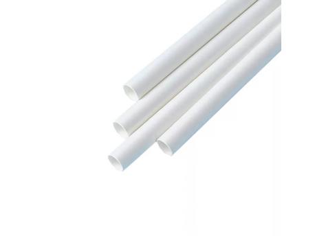 Белая бумажная трубочка , размер 197*6 мм, белая (100 шт в бумажной упаковке), белый