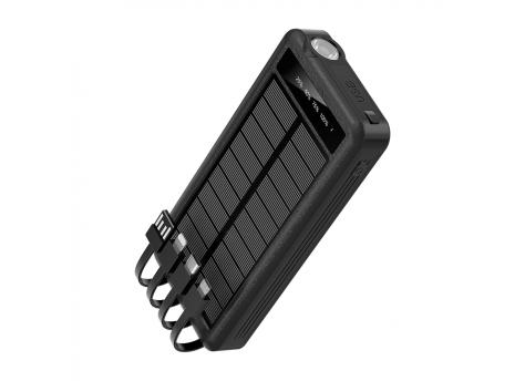 Внешний аккумулятор Xyron с солнечной панелью, 10000 mAh, черный