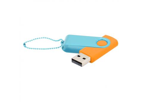 Флешка Designer To Go 2.0 USB 16Gb, оранжевый/бирюзовый