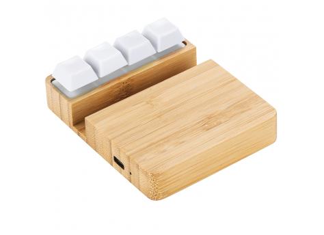 Беспроводное зарядное устройство ClickPad (10W) в виде подставки для телефона, с клавишами анти-стресс, белый