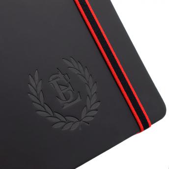 Ежедневник A5 недатированный Sir Lewis в твёрдом переплёте, красный кант