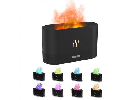 Светодиодный USB увлажнитель-ароматизатор Flame RGB, черный