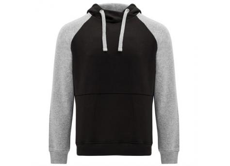 Двухцветное Толстовка BADET унисекс, ЧЕРНЫЙ/ПЁСТРЫЙ СЕРЫЙ XS