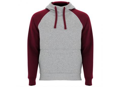 Двухцветное Толстовка BADET унисекс, ПЁСТРЫЙ СЕРЫЙ/ГРАНАТОВЫЙ 2XL