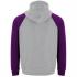 Двухцветное Толстовка BADET унисекс, ПЁСТРЫЙ СЕРЫЙ/ФИОЛЕТОВЫЙ 2XL