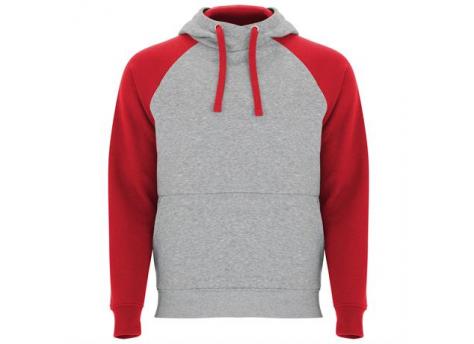 Двухцветное Толстовка BADET унисекс, ПЁСТРЫЙ СЕРЫЙ/КРАСНЫЙ 3XL