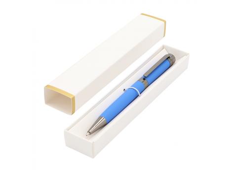 Ручка Senator в коробке Cradle белой с позолотой, синяя