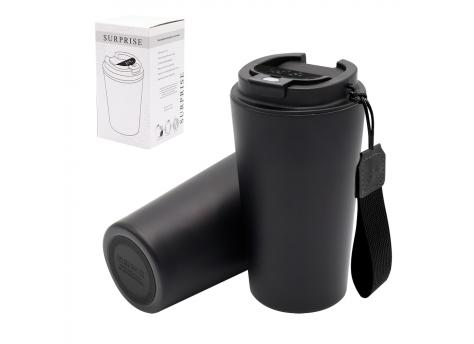 Термокружка Surprise To Go с индикатором, чёрная