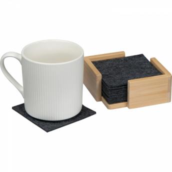 10 фетровых подставок в бамбуковой подставке NTEU9-529534