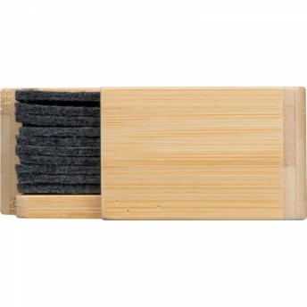 10 фетровых подставок в бамбуковой подставке NTEU9-529534