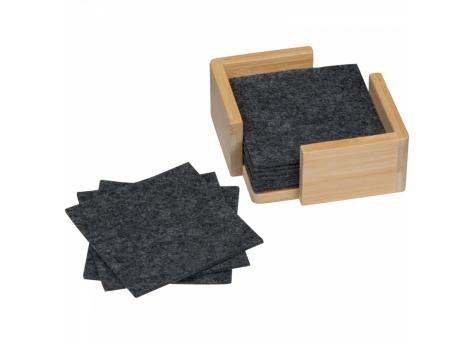 10 фетровых подставок в бамбуковой подставке NTEU9-529534