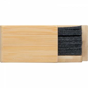 10 фетровых подставок в бамбуковой подставке NTEU9-529534