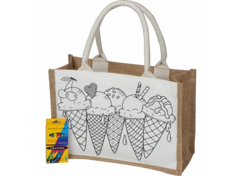 Хлопковая сумка из джута для раскрашивания NTEU9-529499