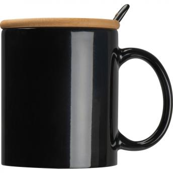 Керамическая кружка с ложечкой 300 мл NTEU9-188048