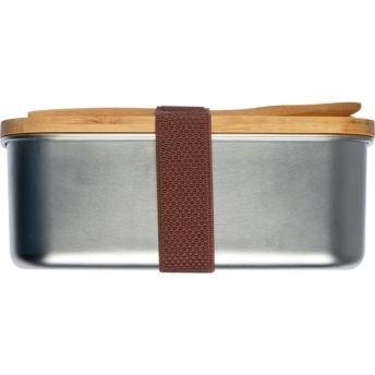 Ланч-бокс из нержавеющей стали с бамбуковой крышкой NTEU6-155042