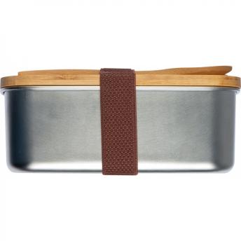 Ланч-бокс с приборами и бамбуковой крышкой NTEU9-113730