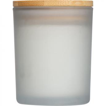 Свеча из матового стекла с бамбуковой крышкой NTEU9-481561